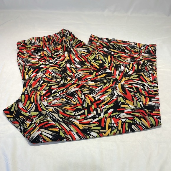 Premise Easy Pants Stretch Women 3X Techno Rave Festival Flowy Artsy Groovy Bold - Picture 2 of 6